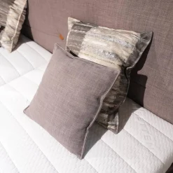 RUF Betten Boxspringbetten|Boxspringbett Santino Stoff 6605 7567 Grau Füße Alufarbig Inklusive Matratzen Und Nachttische