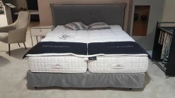 Treca Interiors Boxspringbetten|Boxspringbett Set Smart Volant mit 2 Matratzen Omega Spring H17 und Topper