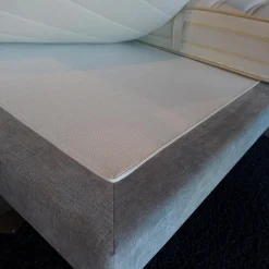 Riposa Boxspringbetten|Boxspringbett Slow 19 Stoff Tin 705 Grau Fuß Holz Grau ohne Matratzen