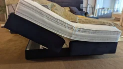 Oschmann Boxspringbetten|Boxspringbett Virginia Stoff 598100 Uni Schwarz Mit Matratze Topper Intrigiert Inklusive 2 Nachtkonsolen Ohne Dekoration Ohne Lampen