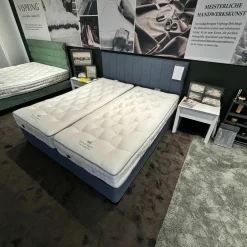 Vispring Boxspringbetten|Boxspringbett Herald Superb Stoff 2099 Blau Inklusive 2 Matratzen