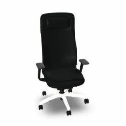 Wilkhahn Einzelstühle|Bürodrehstuhl AT 187/9 Leder 74 Schwarz Fußkreuz Hochglanz Poliert Mit Rollen