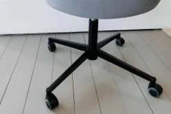 Cramer Polstermanufaktur Bürostühle|Büro-Drehstuhl Jana Leder Novara 1279 Dust Grau Höhenverstellbar Mit Rollen