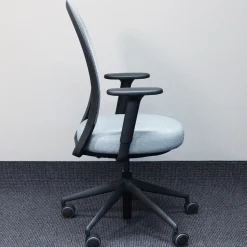 Girsberger Bürostühle|Bürodrehstuhl Marva Gepolstert Grau Gestell Alu Poliert