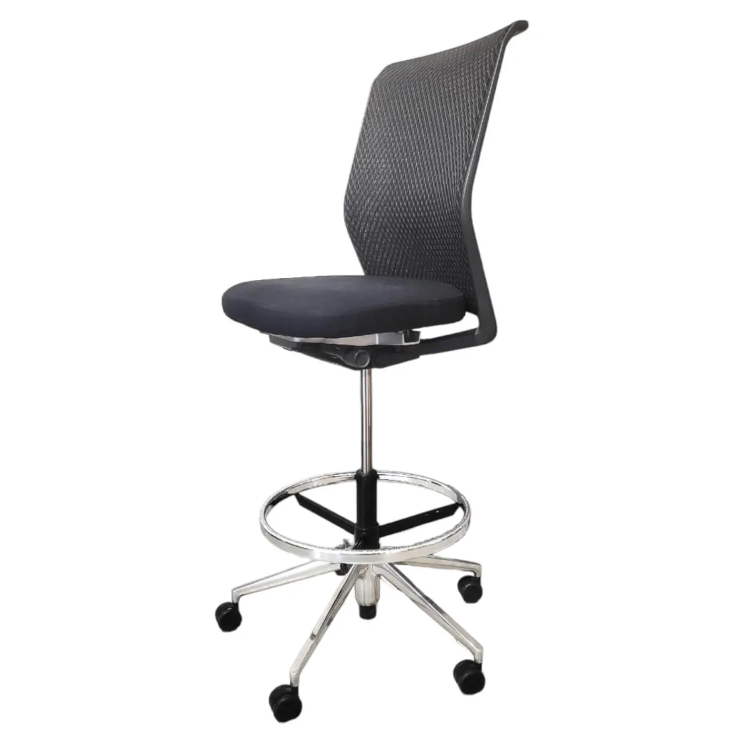 Vitra Bürostühle|Bürostuhl Id Mesh Bezug Sitz Plano Nero Schwarz Rücken Diamond Mesh Nero F30 Schwarz Gestell Edelstahl Mit Rollen Schwarz