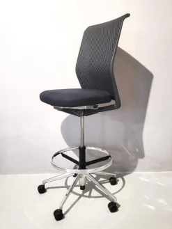 Vitra Bürostühle|Bürostuhl Id Mesh Bezug Sitz Plano Nero Schwarz Rücken Diamond Mesh Nero F30 Schwarz Gestell Edelstahl Mit Rollen Schwarz
