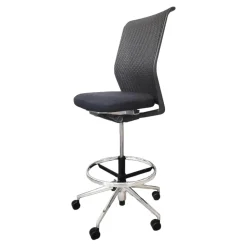 Vitra Bürostühle|Bürostuhl Id Mesh Bezug Sitz Plano Nero Schwarz Rücken Diamond Mesh Nero F30 Schwarz Gestell Edelstahl Mit Rollen Schwarz