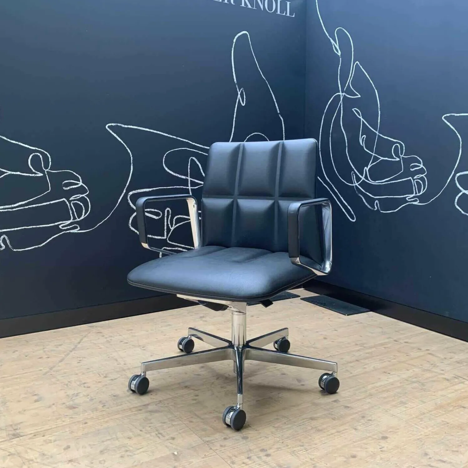 Walter Knoll Bürostühle|Bürostuhl Lead Chair Executive Leder Congress Schwarz Niedriger Rücken