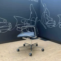 Walter Knoll Bürostühle|Bürostuhl Lead Chair Executive Leder Congress Schwarz Niedriger Rücken