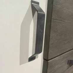 Natura Vitrinen & Highboards|Buffetschrank Lebensart Wellington Vollholz Akazie Weiß Gebürstet