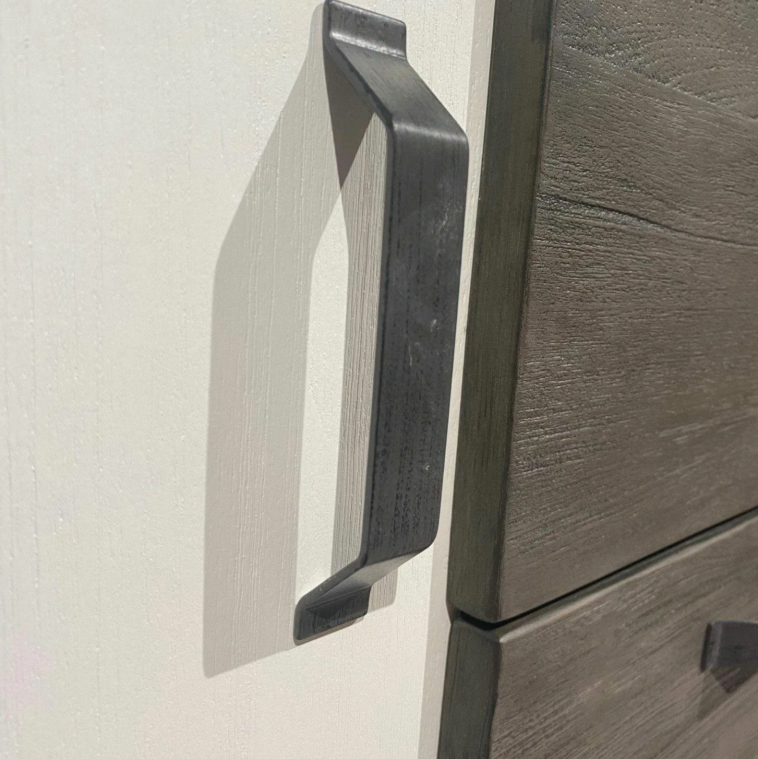 Natura Vitrinen & Highboards|Buffetschrank Lebensart Wellington Vollholz Akazie Weiß Gebürstet