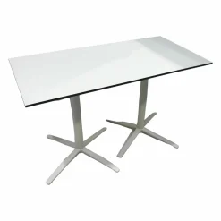 Actiu Schreibtische & Sekretäre|Esstische|Cafeteria Tisch Tischplatte Laminat Weiß Gestell Pulverbeschichtet Weiß