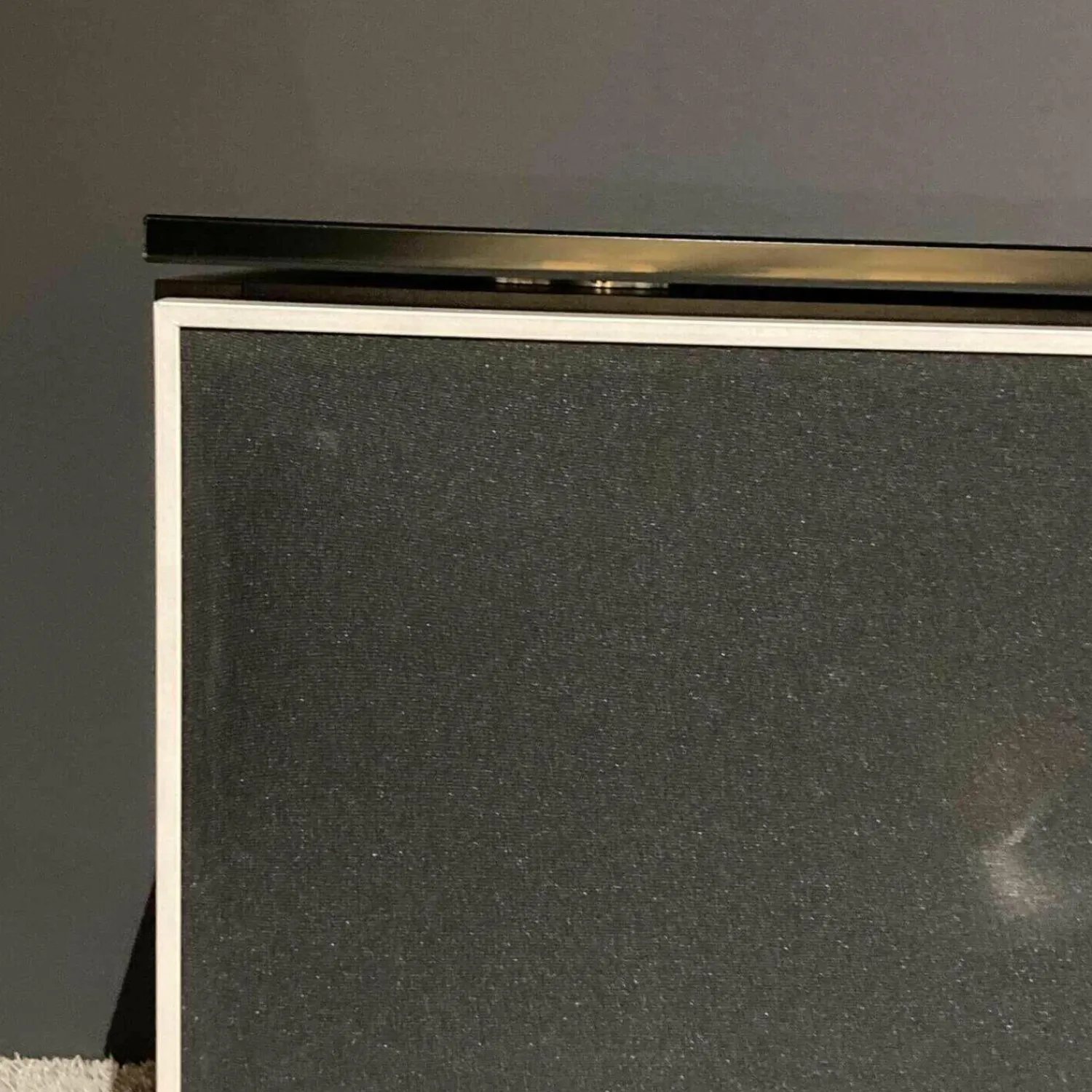 Spectral Smart Furniture Wohnwände & Tv-Lowboards|Catena Hifimöbel Korpus Schwarz Hochglanz Lautsprechertuch Schwarz mit Lautsprechersystem