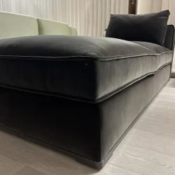 Maxalto Daybeds & Recamieren|Chaise Longue Solatium Bezug Stoff Super Anthrazit Füße Nickel Bronzefarben Lackiert