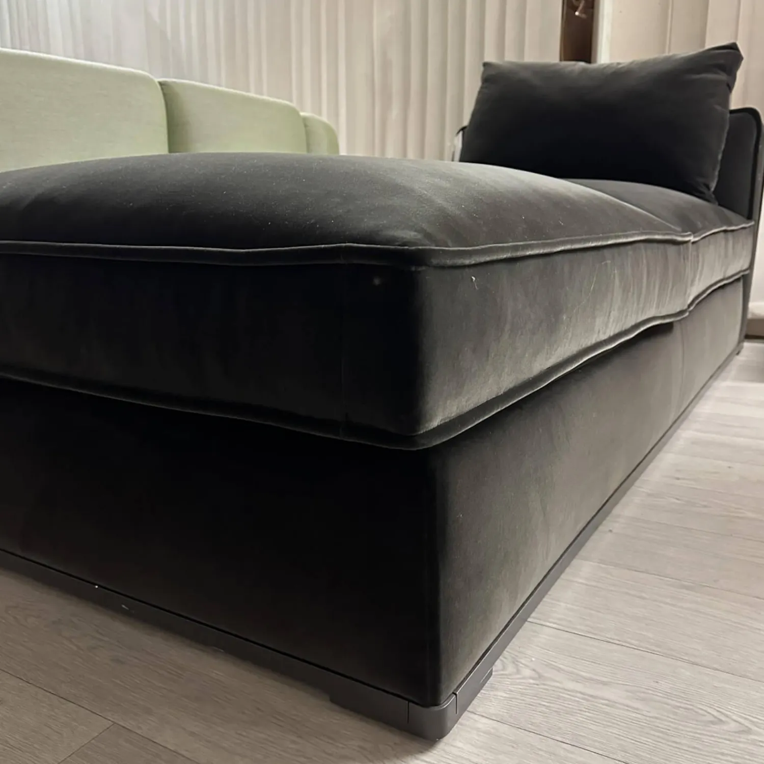Maxalto Daybeds & Recamieren|Chaise Longue Solatium Bezug Stoff Super Anthrazit Füße Nickel Bronzefarben Lackiert