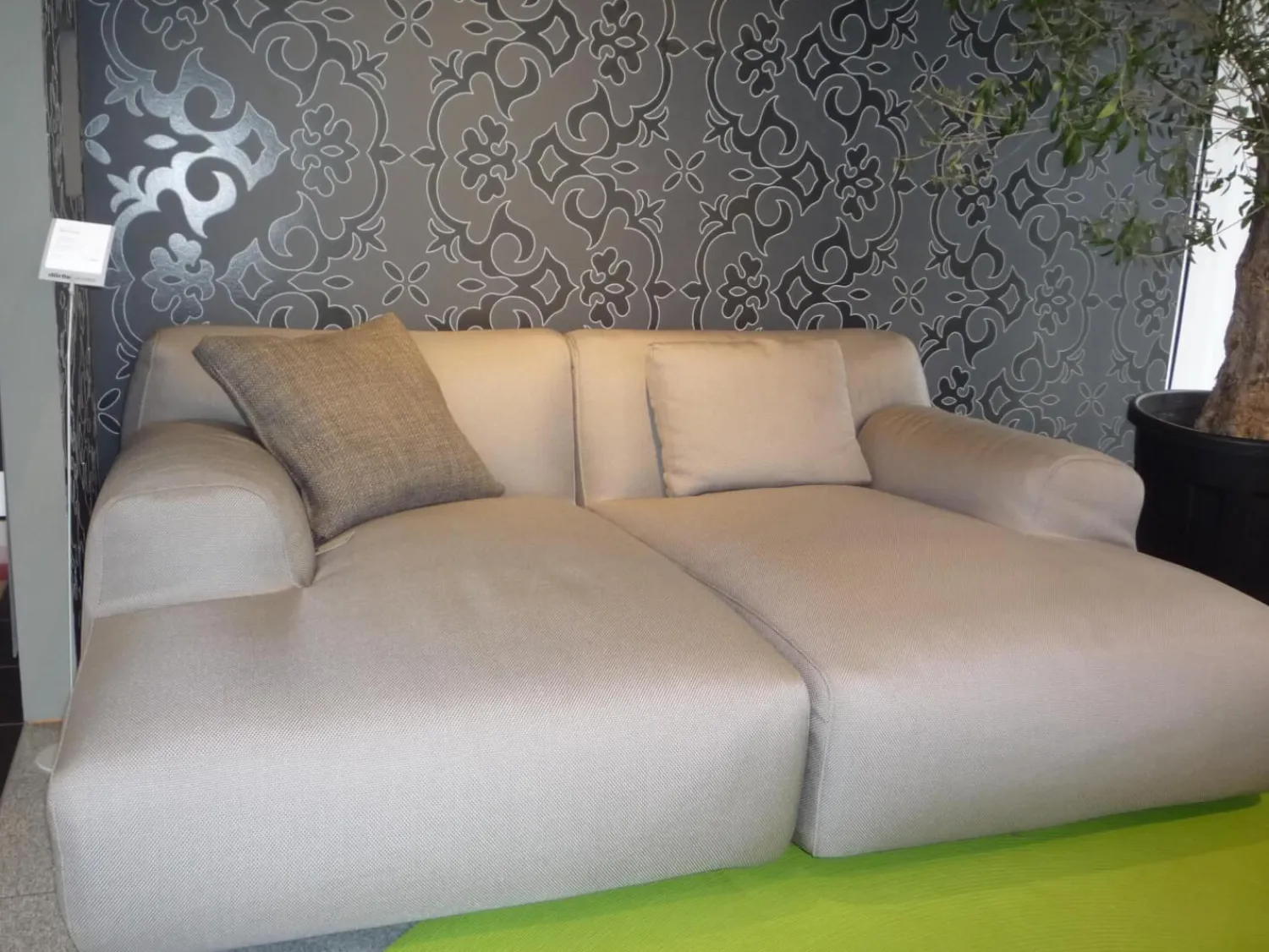 Paola Lenti Loungemöbel|Chaise Longue Welcome Outdoor Stoff Wasserfest RT82 Sottobosco