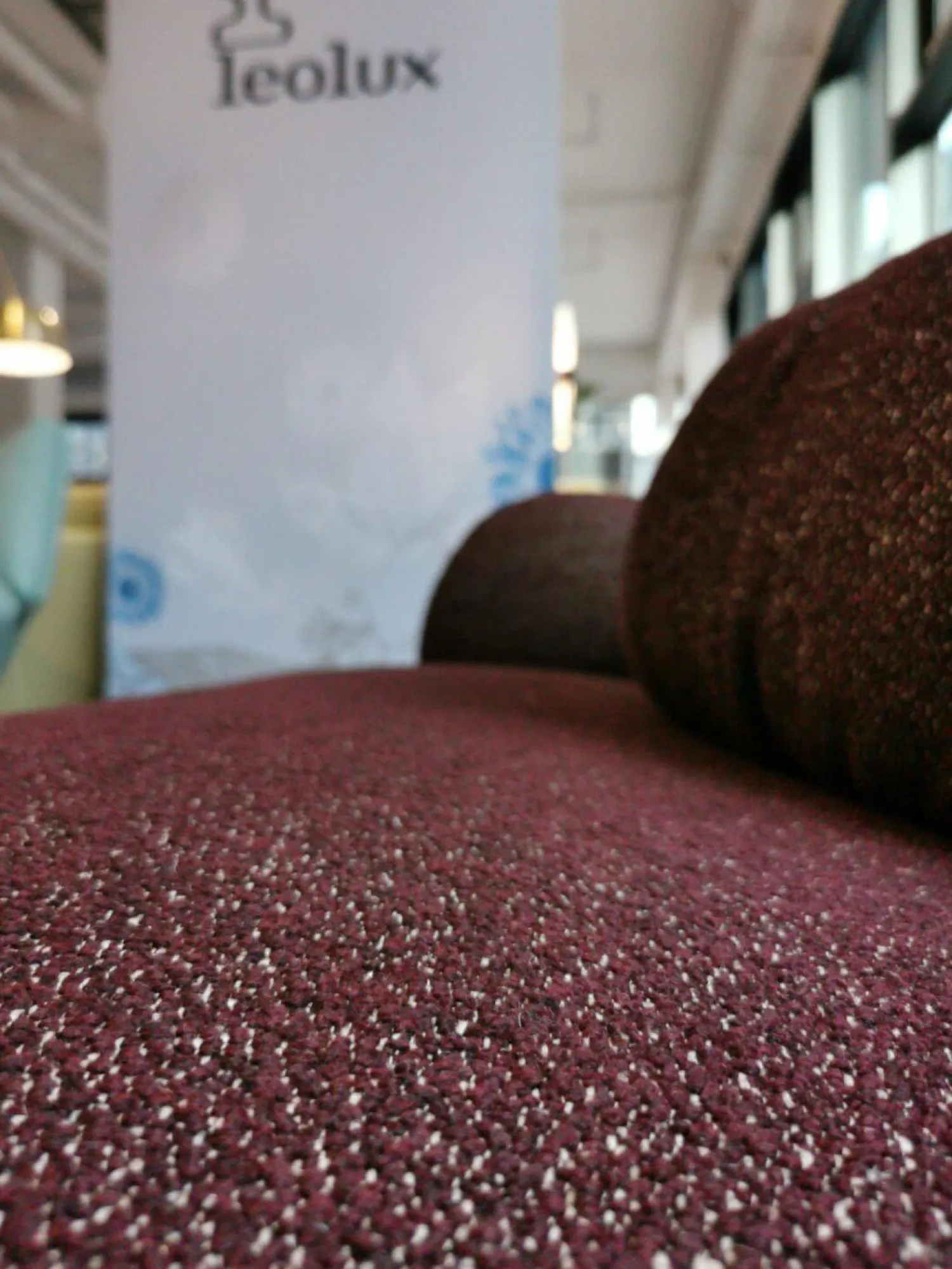 Leolux 2-Sitzer-Sofas|Chaiselongue Pulla Bezug Stoff 4 Mondo Viola 13 Füße Aluminium Poliert