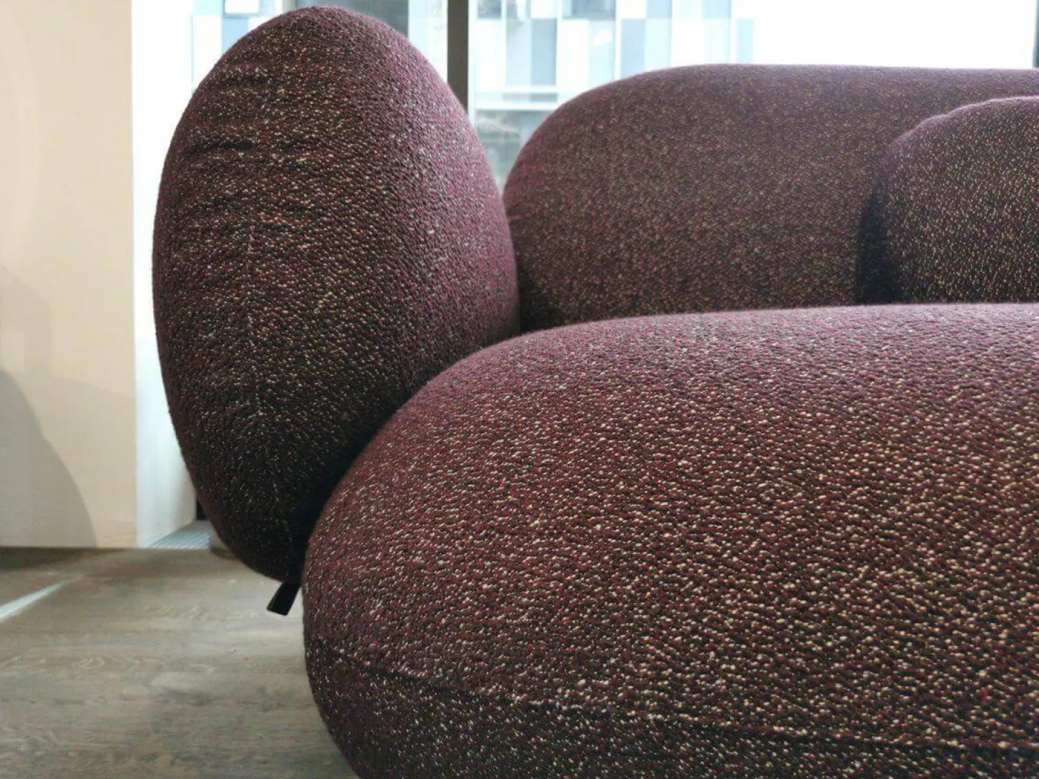 Leolux 2-Sitzer-Sofas|Chaiselongue Pulla Bezug Stoff 4 Mondo Viola 13 Füße Aluminium Poliert