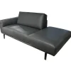 Leolux Daybeds & Recamieren|Chaiselounge Bellice 679 D17 Vollnarbenleder Raffino 109 Shark Schwarz Grau Füße Sobrio Epoxy 450224 E1500 Granite Matt