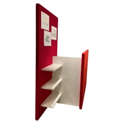 COR Regale|Chart Trennwand Regal Und Arbeitstisch Dunkelrot Hellrot White Mit Steckdose