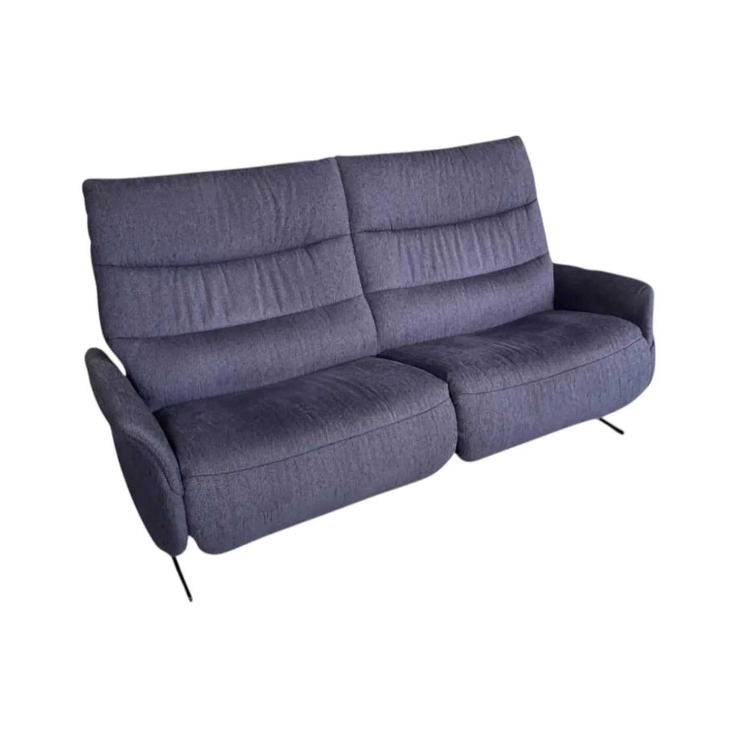 himolla 2-Sitzer-Sofas|Comfort Sofa 4051 Cumuly Stoff Uni Ozean Blau Gestell Metallkufen Anthrazit Inklusive Elektrische Verstellung
