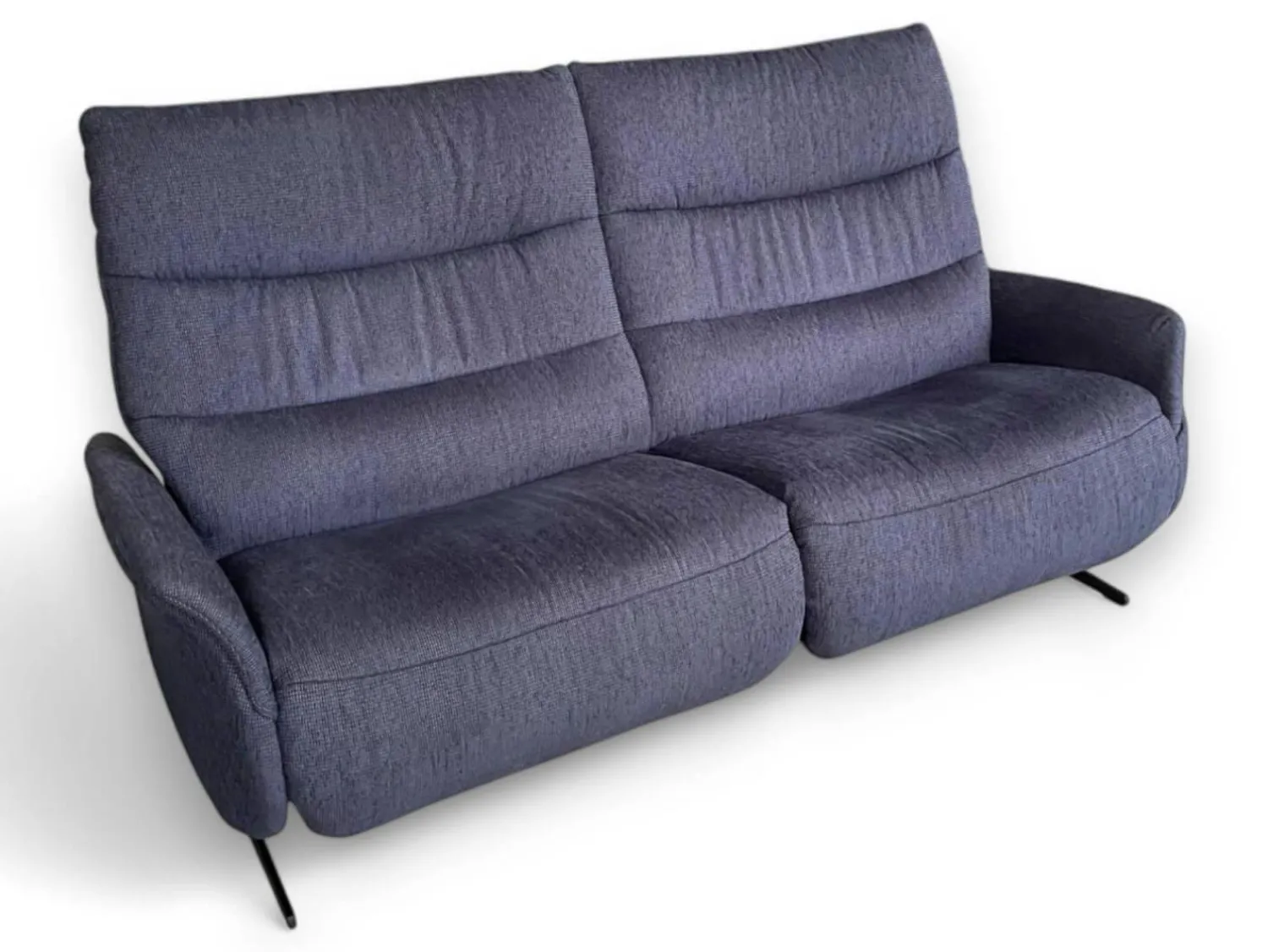 himolla 2-Sitzer-Sofas|Comfort Sofa 4051 Cumuly Stoff Uni Ozean Blau Gestell Metallkufen Anthrazit Inklusive Elektrische Verstellung