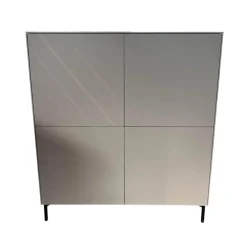 form1 Vitrinen & Highboards|Container Connect Lack Außen Rosé Rosa Grau Innen Snow Weiß Mit Schwarzen Eckfüßen