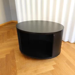 Wogg Regale & Container|Container Ellipse Einstöckig Melamin Schwarz Profile Aluminium Schwarz