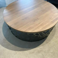 Rolf Benz Couchtische|Couchtisch 926-132 Couchtisch Platte Massivholz Nussbaum Amerikanisch Gestell Stahl Glatt Lackiert Matt Umbragrau Grau