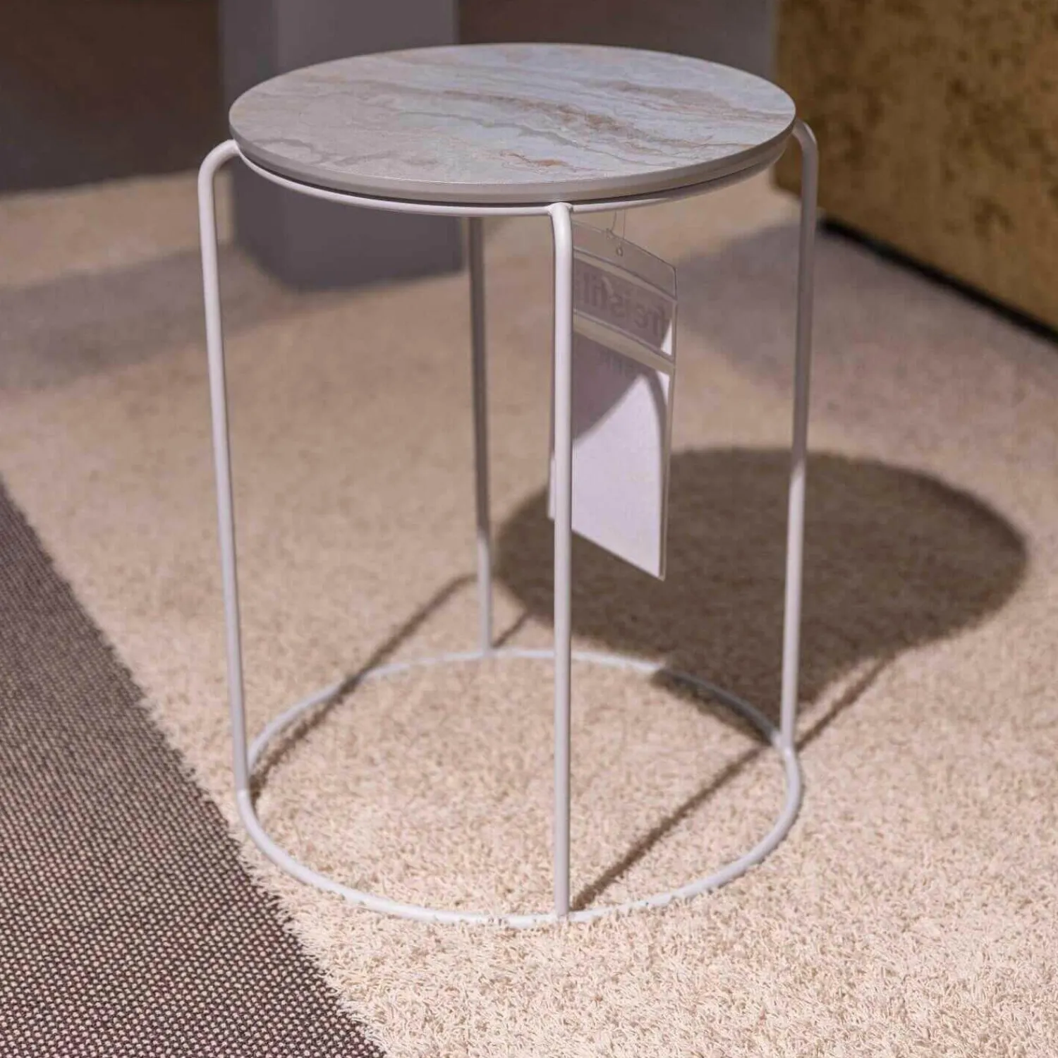 freistil Rolf Benz Couchtische|Couchtisch 151 Eiche Steinbeschichtet Blanco Gestell Telegrau