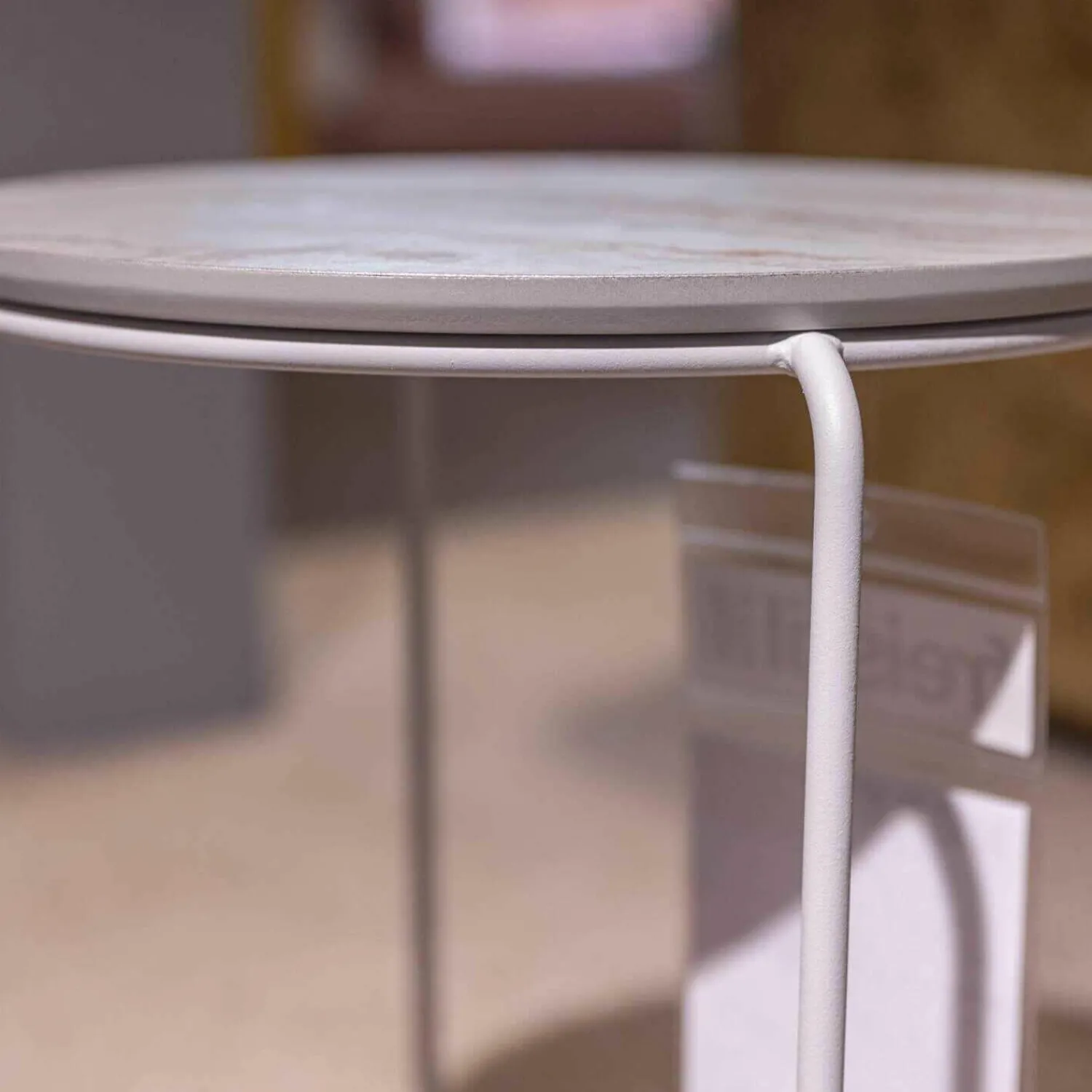 freistil Rolf Benz Couchtische|Couchtisch 151 Eiche Steinbeschichtet Blanco Gestell Telegrau