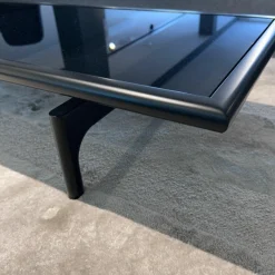 Rolf Benz Couchtische|Couchtisch 901-313 Platte Glas Und Gestell Buche Verkehrsschwarz Lackiert