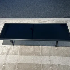 Rolf Benz Couchtische|Couchtisch 901-313 Platte Glas Und Gestell Buche Verkehrsschwarz Lackiert