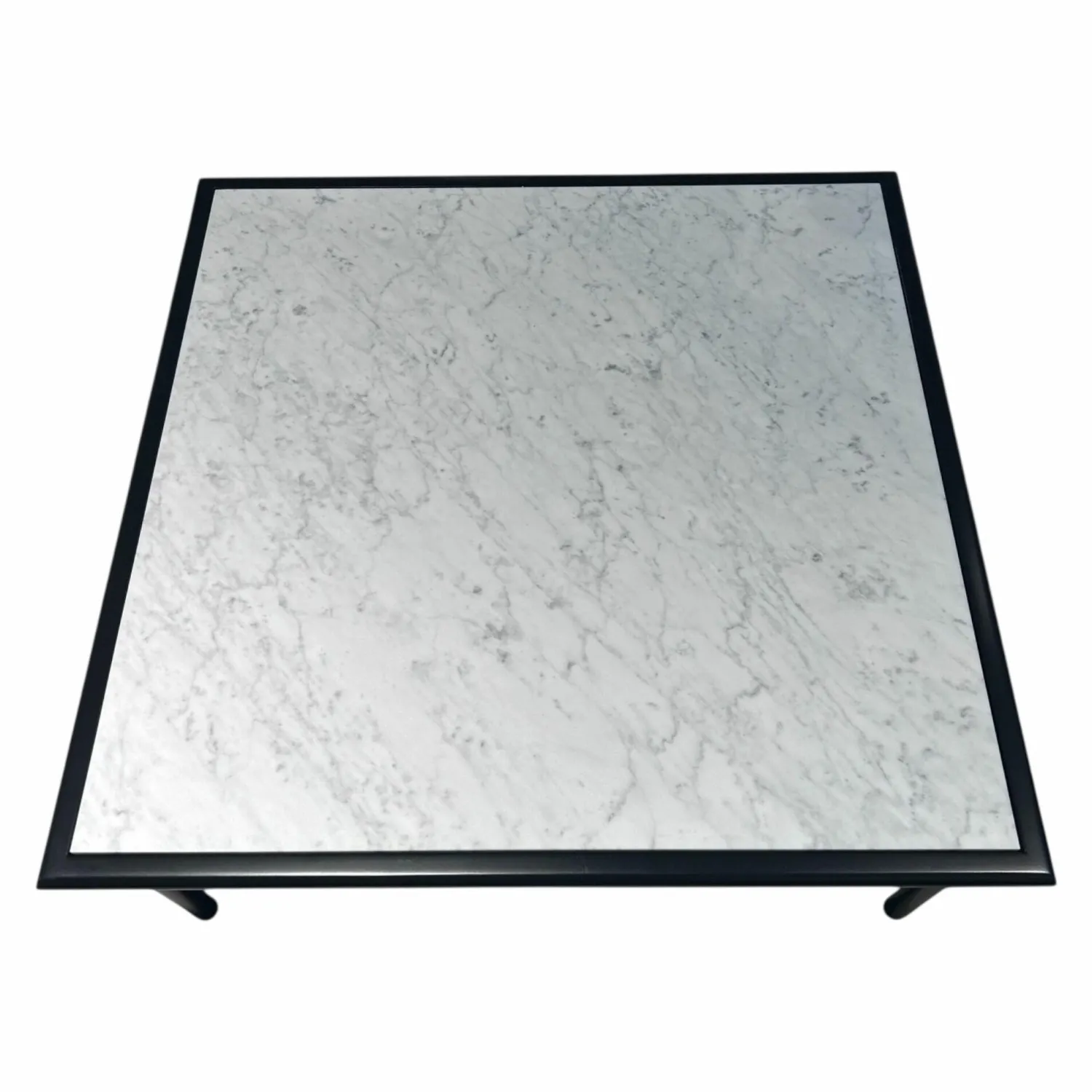 Rolf Benz Couchtische|Couchtisch 901-211 Platte Marmor Carrara Grau Geledert Gestell Buche Verkehrsschwarz Lackiert