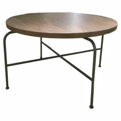 Rolf Benz Couchtische|Couchtisch 947-353 Platte Nussbaum Massiv Gestell Metall Lackiert Umbragrau