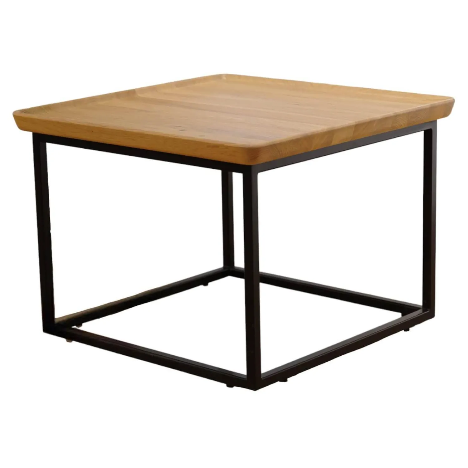 Rolf Benz Couchtische|Couchtisch 934-511 Tischplatte Massiv Eiche Farblos Lackiert Gestell Stahl Lackiert Verkehrsschwarz