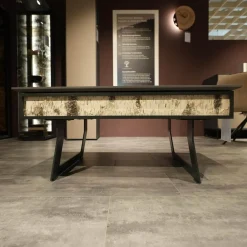 Hartmann Couchtische|Couchtisch Alva Kernbirke Massiv Harmaa 3110W 0135 Rindenbeleuchtung