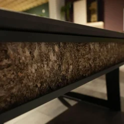 Hartmann Couchtische|Couchtisch Alva Kernbirke Massiv Harmaa 3110W 0135 Rindenbeleuchtung