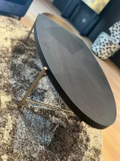 Christine Kröncke Couchtische|Couchtisch Bela Ct 135 Tischplatte Eiche Wengefarbig Furniert Ablage Bronce Look No. 34 Gestell Metall Bronce Look No. 34