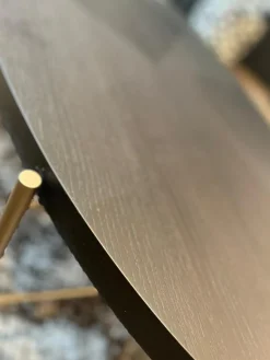 Christine Kröncke Couchtische|Couchtisch Bela Ct 135 Tischplatte Eiche Wengefarbig Furniert Ablage Bronce Look No. 34 Gestell Metall Bronce Look No. 34