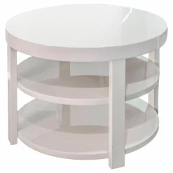 Casamilano Couchtische|Couchtisch Berlino 1907 Lack Hochglänzend Greige RAL 7044 Weiß Grau