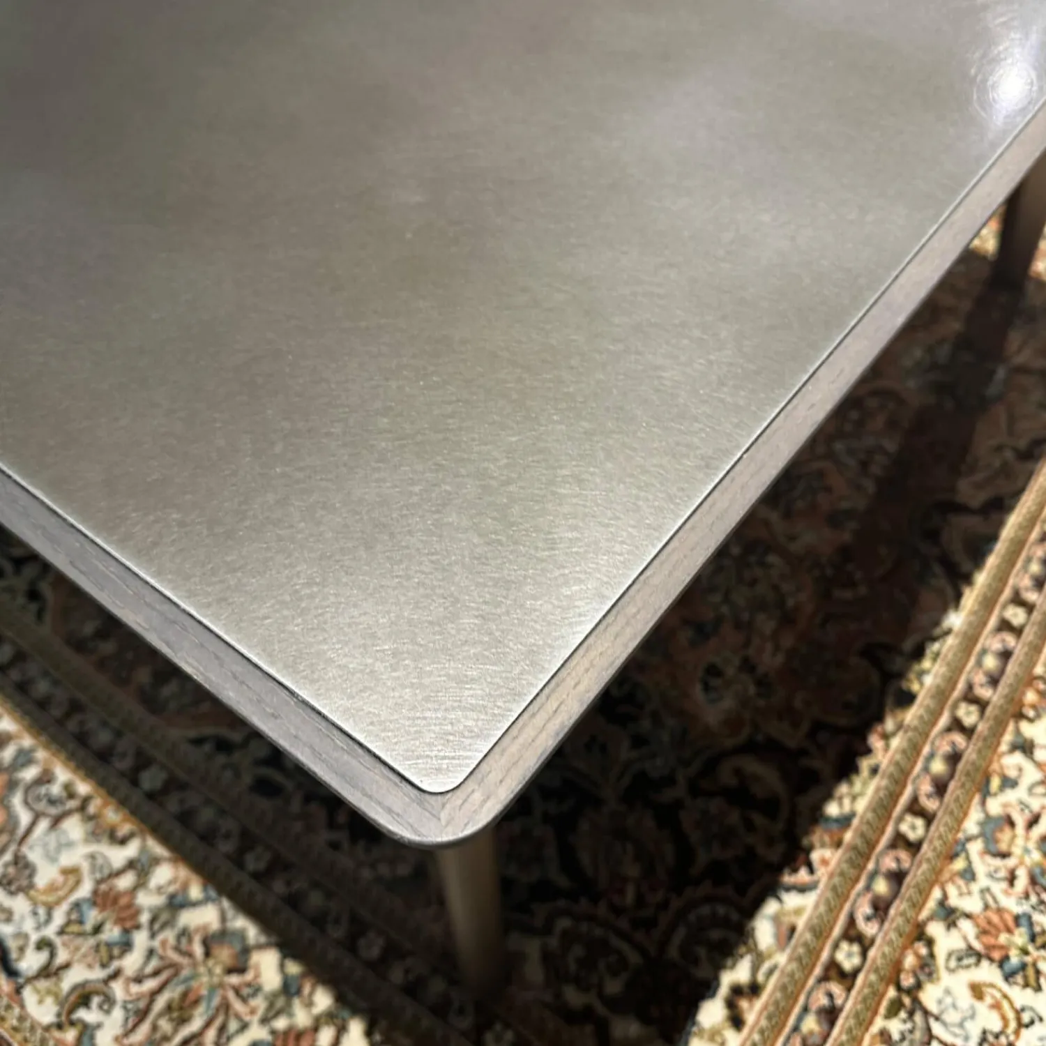 Giorgetti Couchtische|Couchtisch Blend Platte Metall Peltrox Rahmen Esche Grau Gestell Esche Bronzefarben