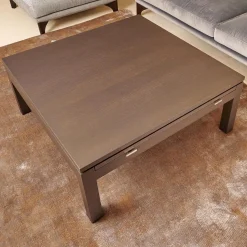 Form Exclusiv Couchtische|Couchtisch Bordeaux Eiche Dunkel Wengefarbig Inklusive 2 Schubladen Und 2 Tablarauzügen