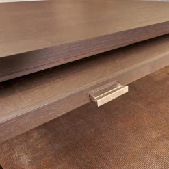 Form Exclusiv Couchtische|Couchtisch Bordeaux Eiche Dunkel Wengefarbig Inklusive 2 Schubladen Und 2 Tablarauzügen