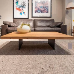 Janua Couchtische|Couchtisch Butterfly S03 Eiche Weiß Pigmentiert Geölt Wangen Stahl Schwarz