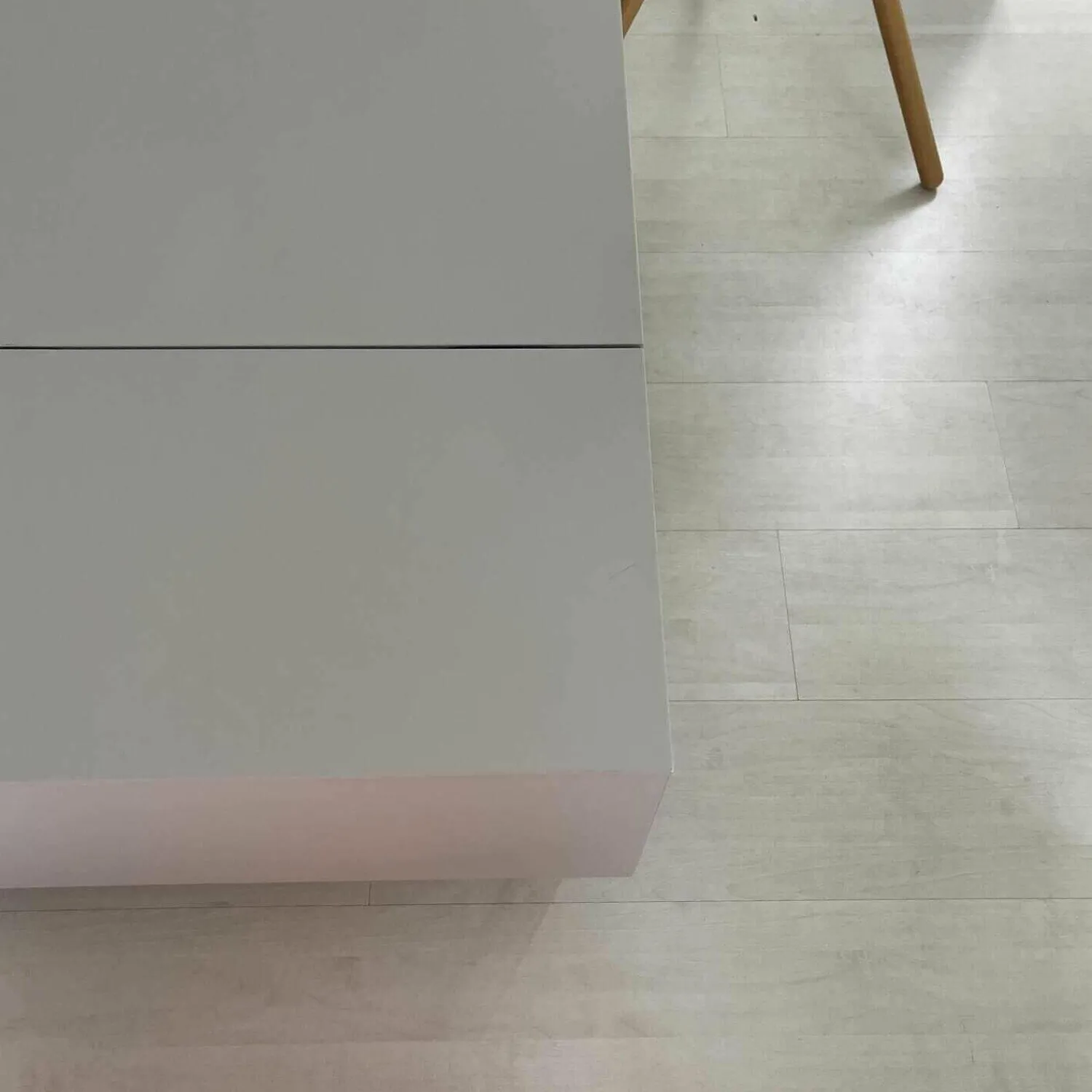 COR Couchtische|Couchtisch Conseta MDF Lack Platin M14 Metallkufe Verchromt Mit Klappe