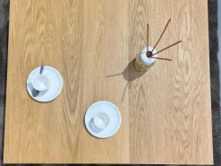 Hülsta Couchtische|Couchtisch CT 240 Natureiche Lack grau