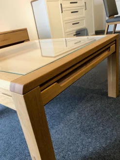 Decker Couchtische|Couchtisch Divano Wildeiche Massiv Oberfläche Bianco Geölt