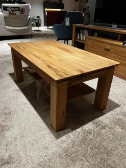 Global Couchtische|Couchtisch Faro Plus Kernbuche Geölt Mit Ablageplatte