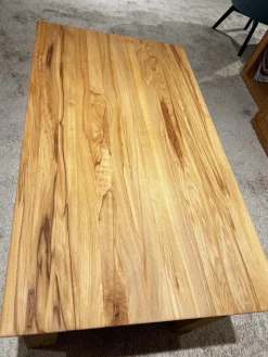 Global Couchtische|Couchtisch Faro Plus Kernbuche Geölt Mit Ablageplatte